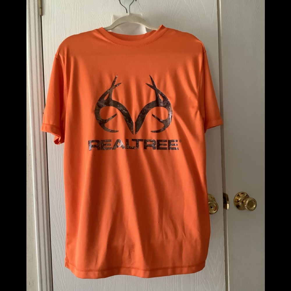 Realtree orange hunting 🦌 shirt Orange brown M good shape deer hunters